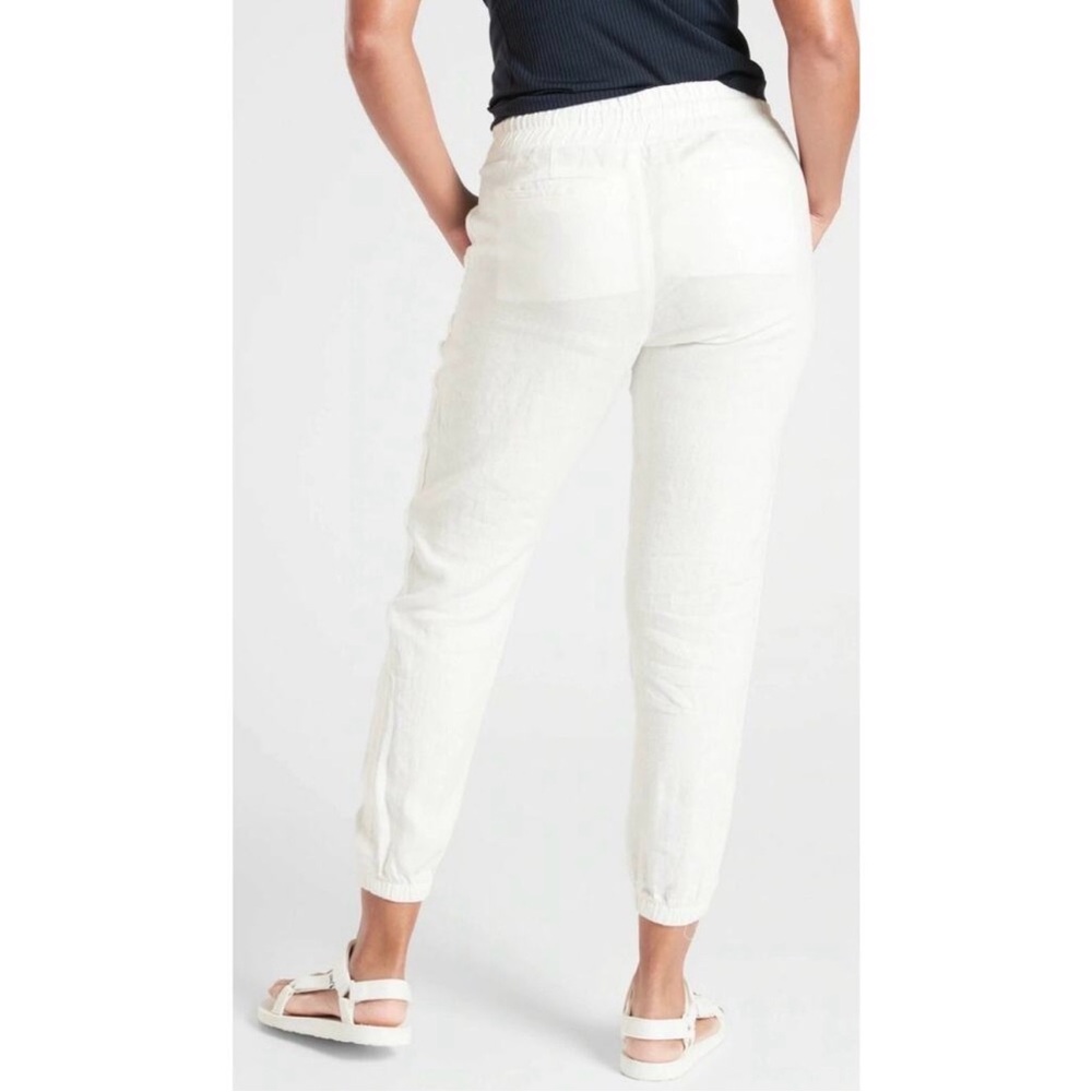 Athleta White Drawstring Jogger Pants - Picture 7 of 7